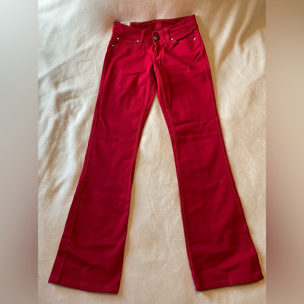 Bright Red Ultra-Low Rise Wrangler Jeans NWT